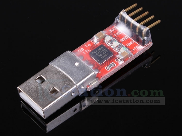 Metal Case 3.3V/5V USB 2.0 to TTL UART 5Pin Converter Module CP2102 STC PRGMR 