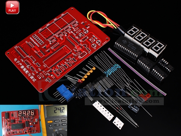 DIY kit DC 5V 4-Bit LED Digital Thermometer Temperature Digital Clock DIY Kits 