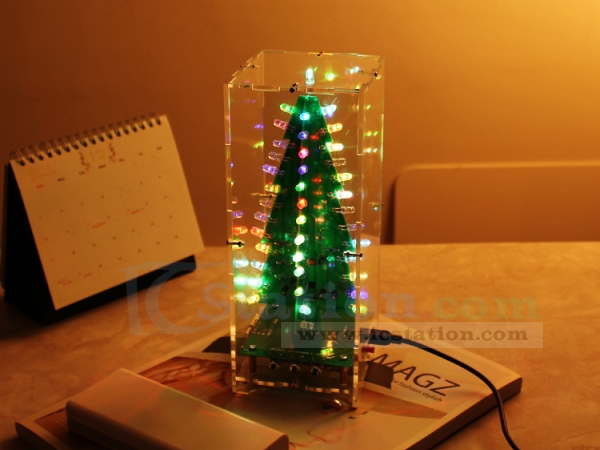 DIY Santa Claus Christmas Tree Decoration Pendant Music Kit LED Electronic Kits 