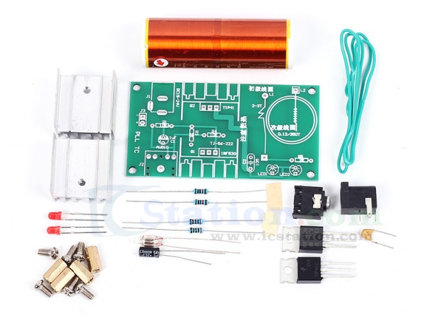 Mini Tesla Coil Plasma Speaker Music Project Electronic Kit 15W DIY Kits 