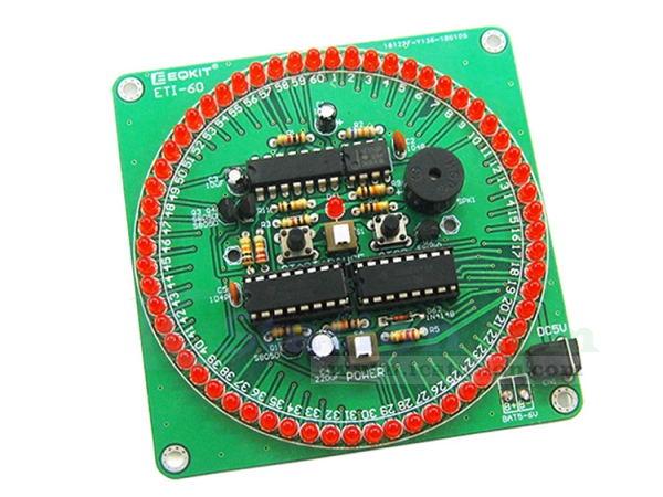 1 Set Electronic Timer DIY 60s ETI-60 Countdown Timer LED Indicator Alarm Kit