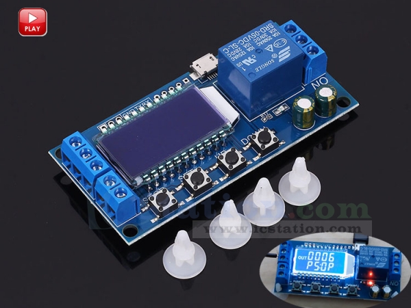 Delay Timing Control Adjustable Time Cycle On/off Switch Trigger DC Relay Module 