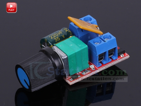 Mini DC Motor PWM Speed Controller 5A 4.5V-35V Speed Control Switch LED Dimh3 