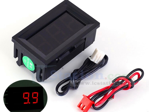 55-125℃ 12V/24V Temperaturanzeige DS18b20 Probe CAR green 0.56" LED Thermometer 