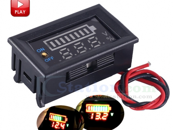 LCD Display Acid Lead Lithium Battery Capacity Indicator Voltage Meter Tester 