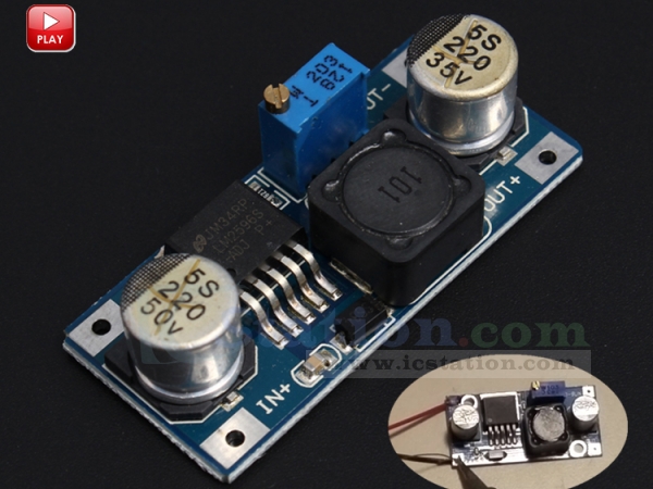 Aokin 8 Pack LM2596 DC-DC Adjustable Buck Converter 3.0-40V to 1.5-35V Power Supply Step Down Module