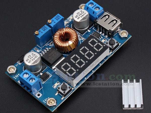 5A Constant Current/Voltage CC/CV LED Driver Battery Charging Voltmeter Ammeter 