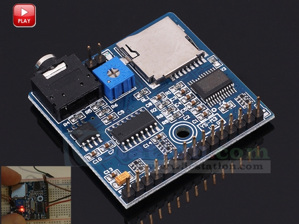 Voice playback módulos mp3 reproductor i/o desencadenador UART control SD/TF Card for Arduino