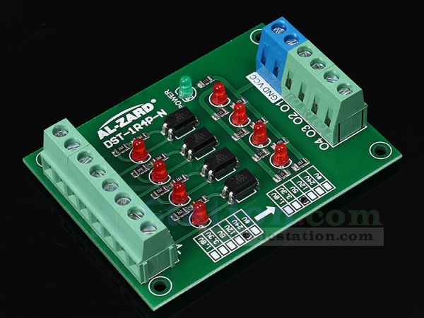 4Bit Optocoupler Isolator Photoelectric PLC Converter Board 24V to 5V/5V to 24V 
