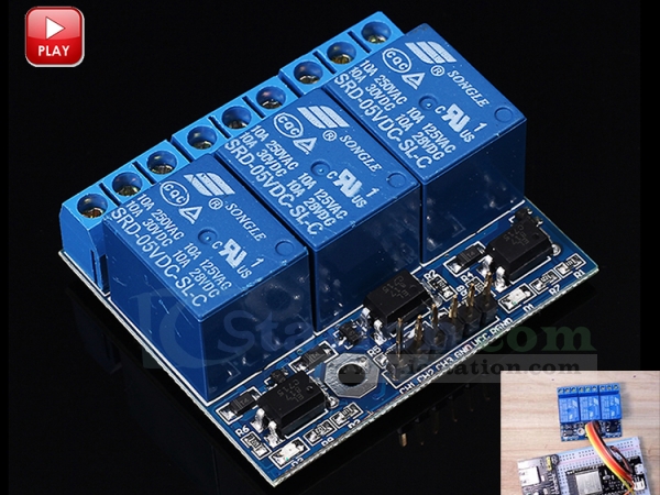 6 Channel DC 3V Relay Module Expansion Board Optocoupler Insulation for Arduino 