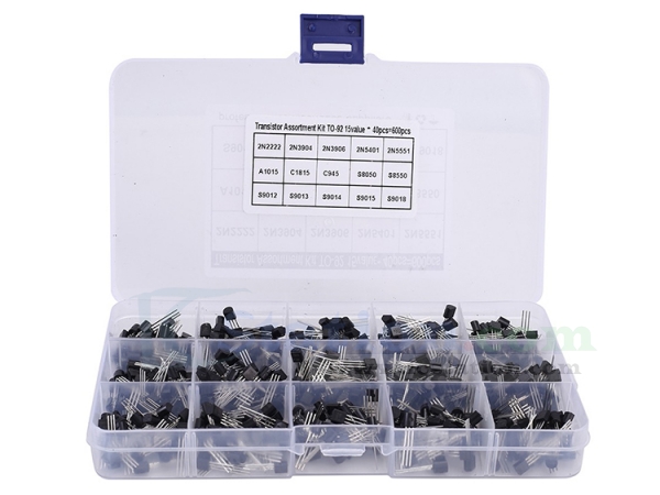 600pcs 15Values Transistor Pack Assortment Kit Storage Box DIY Electronic S0I2