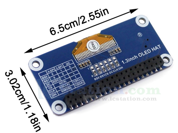 OLED Display Module Display Module Practical 1.5Inch Display Board Smart Health Device for MP3 Function Cellphone DIY OLED Module