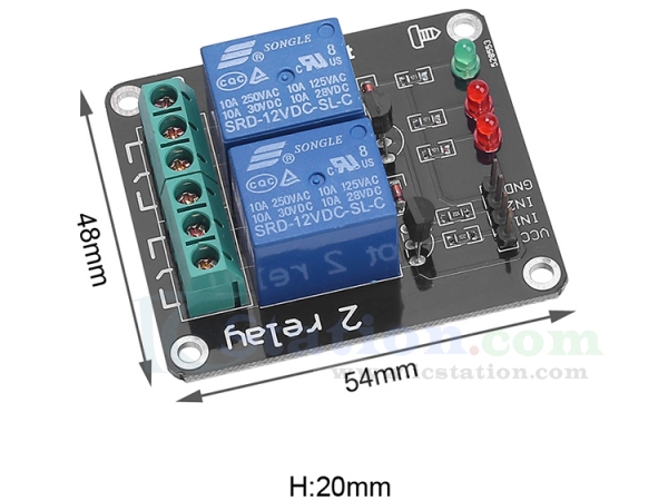 2 Channel 12V Relay Module Board Shield With Optocoupler Support Trigger ReRSDE 