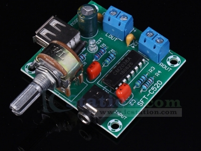 Stereo Amplifier Board Module 5Wx2 USB Power Supply DC 2-6V