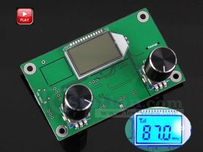 PLL LCD Digital FM Stereo Radio Receiver Module 50Hz-18KHz Wireless Microphone Module DC 3-5V with LCD Display