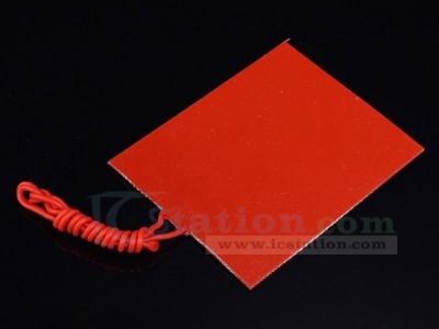 12V 25W Flexible Silicone Rubber Heater Mat Heating Constant Temperature Panel Plate 80x100mm