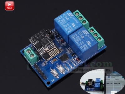 ESP8266 WiFi 5V 2 Channel Relay Module IOT Smart Home Remote Control Switch Android Phone APP Control Transmission Distance 100m