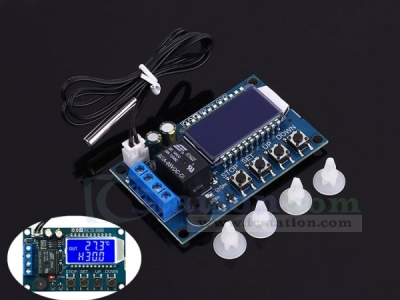 Digital Temperature Controller Switch Module Micro Digital Thermostat Board LCD Display with NTC Waterproof Sensor Probe
