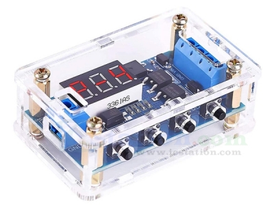 Trigger Cycle Timer DC 5V 12V 24V On Off Timer Module Delay Relay Switch Circuit Module Dual MOS Control with Protective Shell for Smart Home