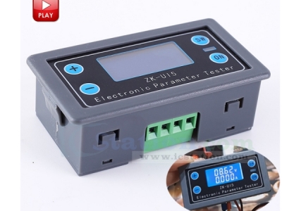 DC 5V-38V Multi-function Meter LCD Voltmeter Ammeter Battery Capacity Tester Power Tester Discharge Timer Temperature Display