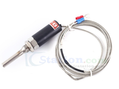 WZP-187 PT100 K Type Stainless Steel Temperature Sensor Probe -200℃-400℃ Thermocouple w/1.5m Cable