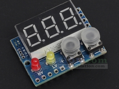 DC 0-99.9V LED Panel Digital Voltmeter w/ Alarm Indicator  Green 3 way