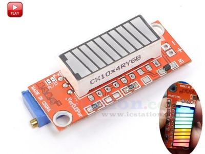 4 Colors Electricity Quantity Display Module Battery Capacity Display Tester Electricity Meter Indicator Module