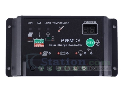 SCL-10A AMP PWM PV Solar Charge Controller 12V 24V Solar Panel Battery RV Boat PWM Charging Controller