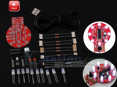 DIY Kit Sound Light Controller LED Delay Light Voice Controlled Melody Light Audio Indicator