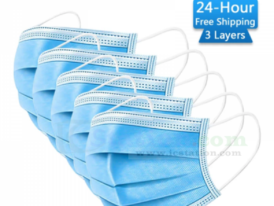 50PCS Three-layer Disposable Mask Anti-Fog Anti Dust PM2.5 Protective Face Mask KP95 with High Elastic Ear Hook