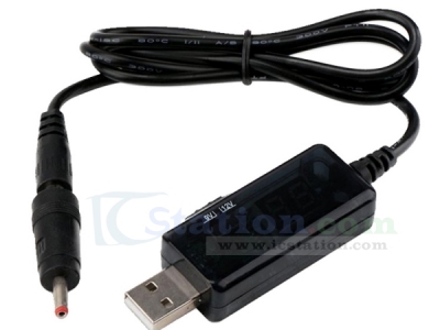 USB 5V to DC 9V12V Charging Cable USB Interface to DC 5.5/3.5mm Interface Boost Line Booster with LED Display Step-up Volt Transformer