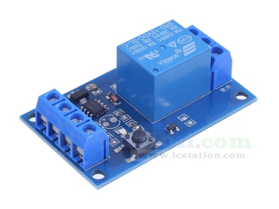 Single Button Bistable Relay Module DC 12V Car Modification Switch One-key Start-Stop Self-Locking