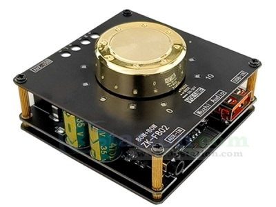 80Wx2 Bluetooth Amplifier Module ZK-F802 Dual Channel Stereo 80W+80W BLE/AUX/U-disk/USB Sound Card