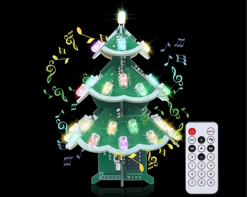 DIY 3D Xmas Tree LED Light Kit Christmas Tree DIY Electronic Kits for School Students STEM Teaching Learning