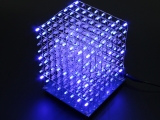 3D Light Squared Blue Flashing LED Light Cube DIY Kit 8x8x8 LED Cube Light Lamp Blue Ray for Home Decoration