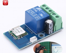 WiFi Relay Delay Switch Module Self-Lock Mode Low Power Remote Control Compatible with iOS Andriod 2G/3G/4G for Smart Home IOT