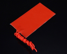 15W 12V Silicone Rubber Film Heating Plate, Constant Temperature Electric Heating Panel 50x100mm