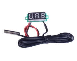0.28Inch Blue Digital Thermometer w/ NTC Metal Waterproof Probe Temperature Sensor