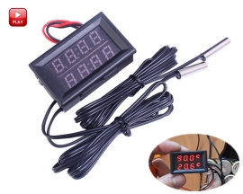 -20~100℃ Digital Celsius Thermometer Temperature Measure Detector Meter 0.56" Red LED Panel with NTC Waterproof Temp Probe