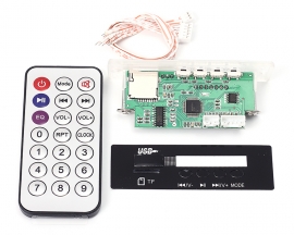 DC 5-12V Digital Audio Receiver USB SD TF Card MP3 Decoder Board Recording Time Display FM Radio Speaker Module
