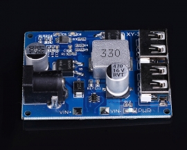 DC to DC Adjustable Buck Converter Step Down Power Supply Module DC 24V/12V to DC 5V 5A Double USB Output