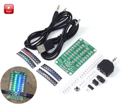 DIY Audio Spectrum Display Kit 8x4 Colorful SMD LED Soldering Practice Board Music Level Indicator Kit Learning Suite