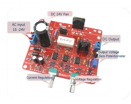 AC to DC Constant Current Voltage Regulator Adjustable Power Supply Module DIY Kit AC 15-24V to DC 0-30V