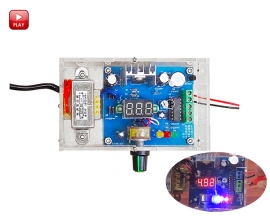 US Plug 220V DIY Kit LM317 Adjustable DC Power Supply Board Voltage Regulator Module Kits with Acrylic Case