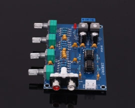 XH-M164 NE5532 Tone Amplifier Board Preamplifier Power Supply Dual Channel Audio Amplifier Board 4 Way Adjustment HiFi Board