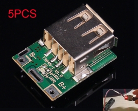 5pcs 5V Step Up Boost Converter Power Supply Module Lithium Charging Protection Board Module for DIY Charger