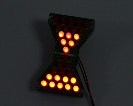 DIY Kit Red LED Electronic Hourglass Shaped Flashing Light DC 3.3V-5V Funny Electronic Soldering Kits