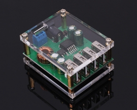4 USB Output DC to DC Step Down Module Automatic Buck Converter Power Supply Charger Module 5V 5A for Mobile Phone