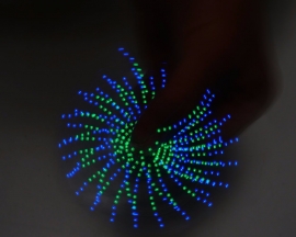 DIY Kit Blue+Green Rotating LED Electronic Kit 24kind Beautiful Pattern