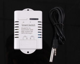 AC 85V-250V DS18B20 Temperature Monitor IoT 16A Wireless WIFI Intelligent Control Switch